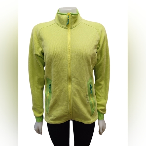 Arc'Teryx EUC Lime Green L/S Fleece Jacket Size Medium - Picture 1 of 10